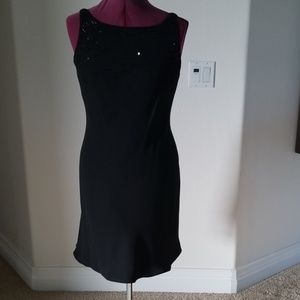 Jones New York black sequin embellished dress size